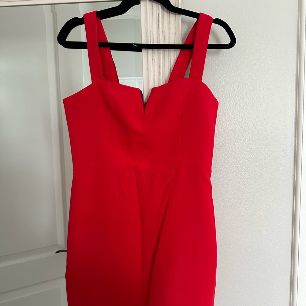 Amanda Uprichard Vibrant Red Strapless Dress